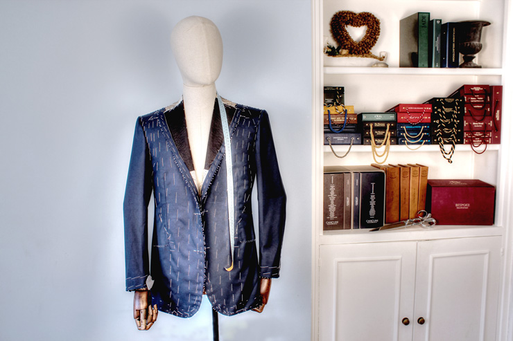 chic blue suite for men